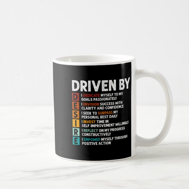 Caneca De Café Desejar Afirmações de Cotação Motivacional de Defi (Direita)