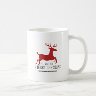 Caneca De Café Deseje-lhe o Feliz Natal   rena vermelha
