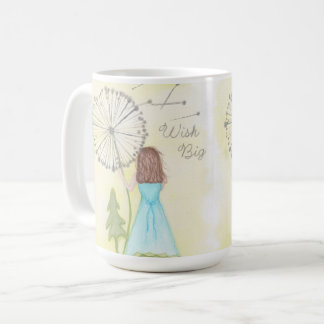Caneca De Café Deseje uma garotinha dandelion