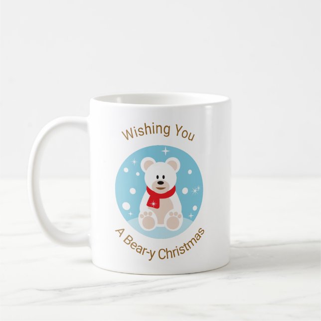 Caneca De Café Desejo-Te Um Natal De Urso (Esquerda)