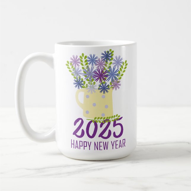 Caneca De Café Desejos de Ano Novo 2025 (Esquerda)