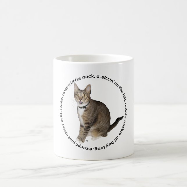 Caneca De Café Desejos de Gato Listrado (Centro)