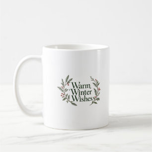 Caneca De Café Desejos de Inverno Quente Natal Ramificações de Fr