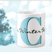 Desejos Quentes de Inverno Letra Azul Negrito 11oz