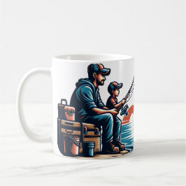 Caneca De Café Desembarcado com Pai - Desenho do Dia do Pai da Vi