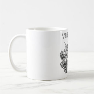Caneca De Café desenho a lápis de motor V8