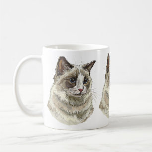 Caneca De Café Desenho à mão do gato Ragdoll luffy