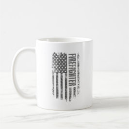 Caneca De Café Desenho angustiado da bandeira dos EUA para bombei