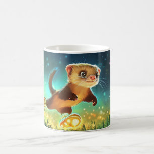 Caneca De Café Desenho Animado de Animal Feliz Estilo Vibrante Fo