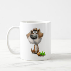Caneca De Café Desenho animado de cachorro peludo culpado e adorá