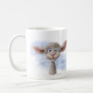 Caneca De Café Desenho animado de cordeiro doce