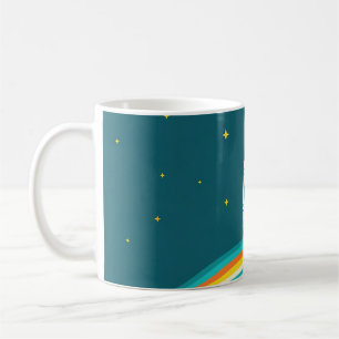 Caneca De Café Desenho animado de foguete espacial fofo