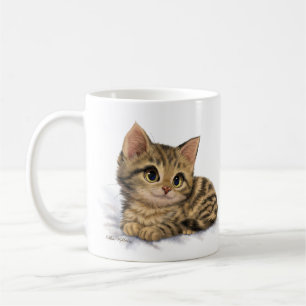 Caneca De Café Desenho Animado de Gatinho Malhado Fofo