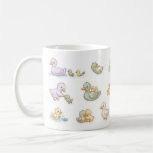 Caneca De Café Desenho Animado de Patinho Adorável