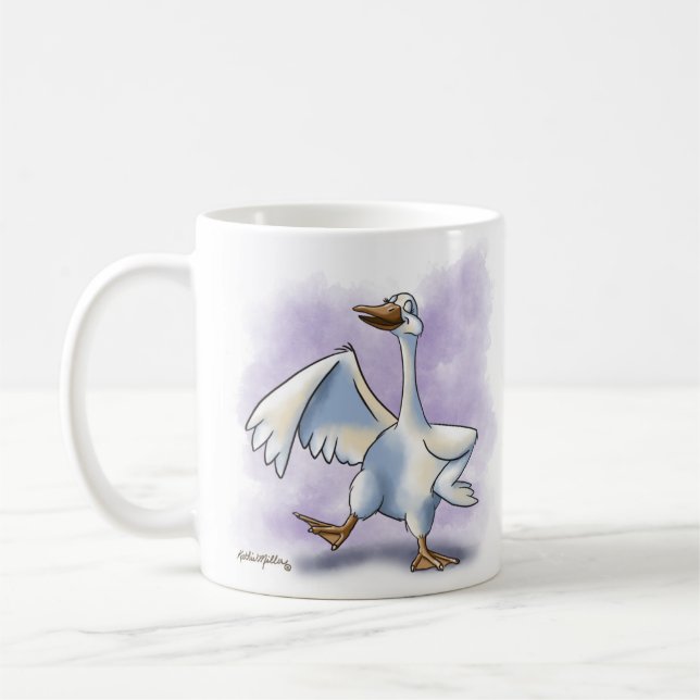Caneca De Café Desenho Animado do Ganso Dançante (Esquerda)