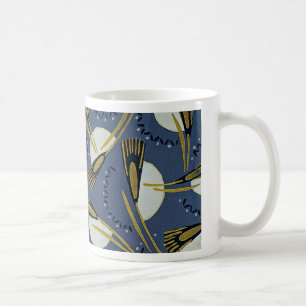 Caneca De Café Desenho Art Deco No. 7 floral