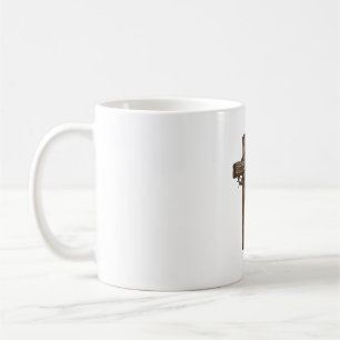 Caneca De Café Desenho Cristão de Gravura Vintage Cruz João 3_16