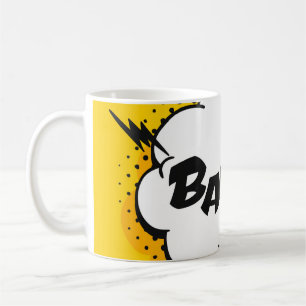 Caneca De Café Desenho da bolha de fala com pop art com texto. Ca