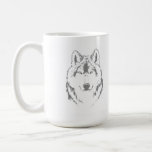 Caneca De Café Desenho Da Cara Do Lobo Funky<br><div class="desc">Cabeça de Lobo Funky Rosto Sketch Café / Taça Tea Mug para adicionar à sua coleção de bebidas de casa / escritório. Uma ideia legal de presente/presente para todos aqueles que amam itens personalizados de design,  vibrações positivas,  lobos,  animais selvagens e natureza,  etc.</div>