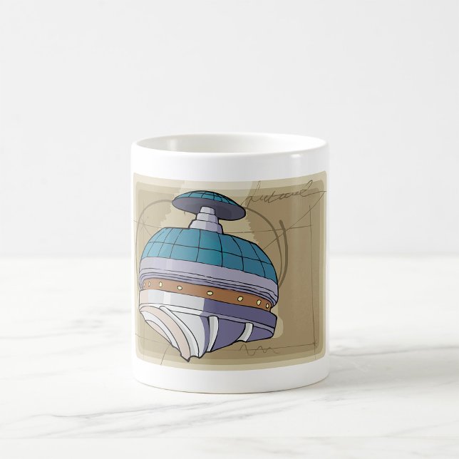 Caneca De Café Desenho da Estação Espacial (Criador carregado)