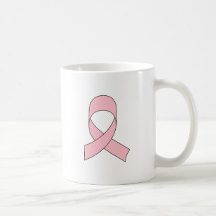 Caneca De Café Desenho da Fita Rosa