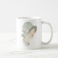 Desenho da Moda Flapper - Mulher com chapéu