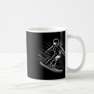 Caneca De Café Desenho da Rapariga de Neve Esportes de Inverno