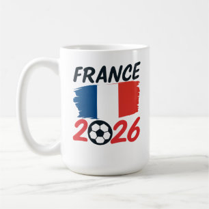 Caneca De Café Desenho de Bandeira Cores de Fã de Futebol França