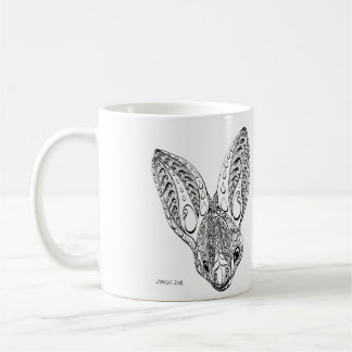Caneca De Café Desenho de Bat Amarelo Rico preto e branco