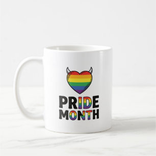 Caneca De Café Desenho de Camisa de Coração Cornudo do Mês do Org