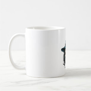 Caneca De Café Desenho de Camisa Vetorial de Halloween de Caveira