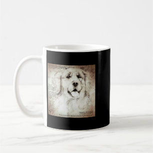 Caneca De Café Desenho de Cão Leonardo da Vinci Homens de Arte Cl