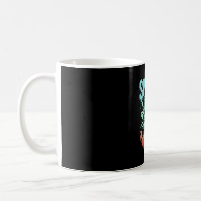 Caneca De Café Desenho de Caveira de Fantasma de Halloween Vibes  (Esquerda)