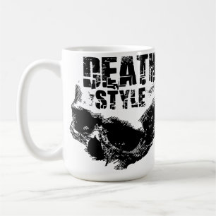 Caneca De Café Desenho de Caveira no Estilo Morte