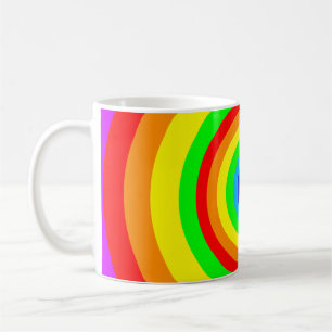 Caneca De Café Desenho de Círculo Arco-íris-40686