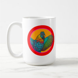 Caneca De Café desenho de círculo de galinha