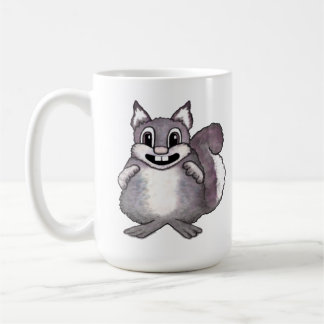 Caneca De Café Desenho de desenho animado de esquilo feliz
