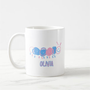 Caneca De Café Desenho de Dodle De Crianças Personalizadas E Boni