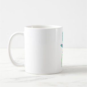 Caneca De Café Desenho de Dragonfly Eu adoro Dragonflies Ideia de
