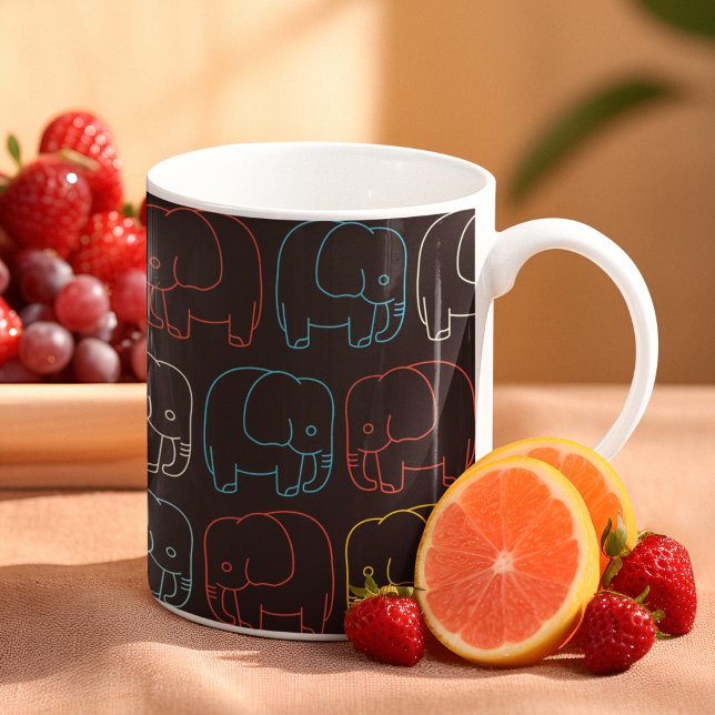 Caneca De Café Desenho de elefante (Mugs and cups)