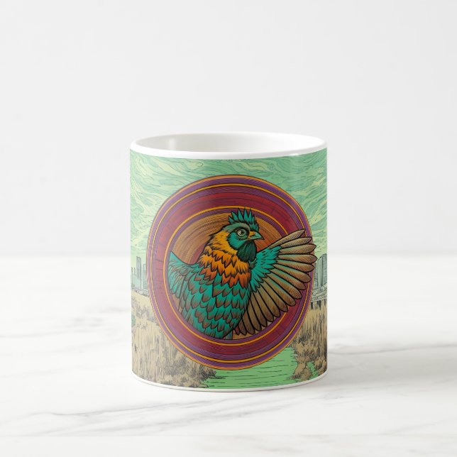 Caneca De Café desenho de emblema de frango (Centro)
