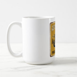Caneca De Café Desenho de Explorador de Aventura de Gato Preto