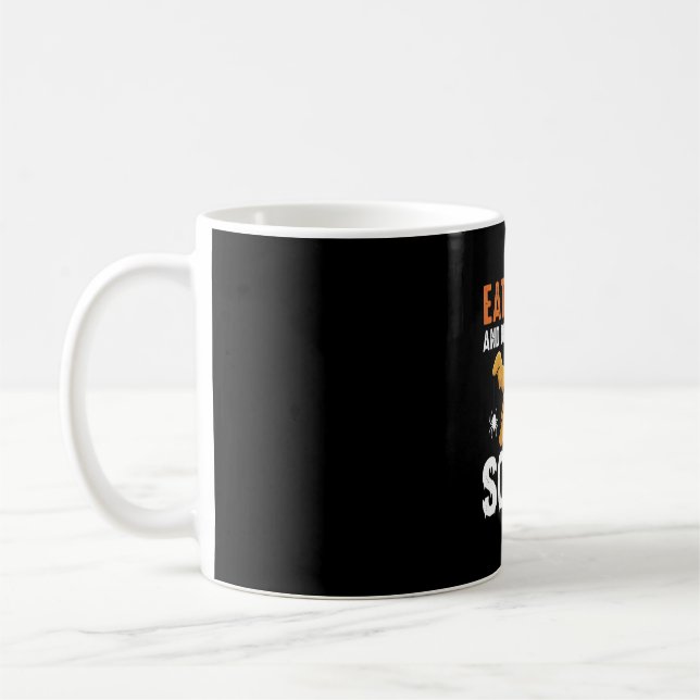 Caneca De Café Desenho de Fantasma Assustador de Halloween Coma B (Esquerda)