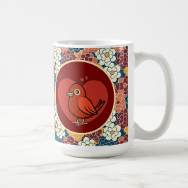Caneca De Café desenho de flor por toda parte