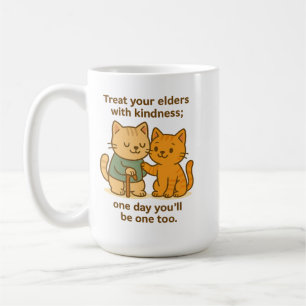 Caneca De Café Desenho de gato fofo com citação inspiradora para 