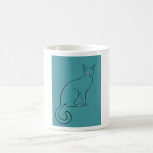 Caneca De Café Desenho De Gato Sonolento