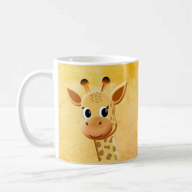 Caneca De Café Desenho de girafa de bebê bonita (Esquerda)