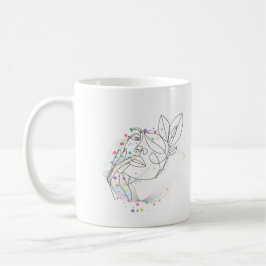Caneca De Café Desenho de linha rosto presente design simples art
