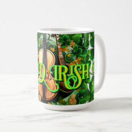 Caneca De Café Desenho de Músico Irlandês Orgulhoso