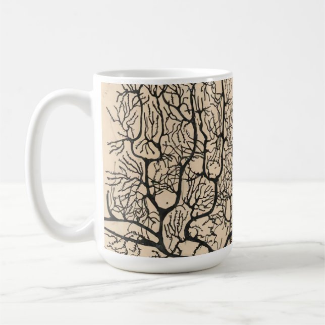 Caneca De Café Desenho De Neuron Por Santiago Ramón Y Cajal (Esquerda)